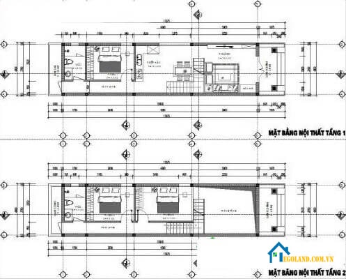 Bản vẽ mặt cắt nhà cấp 4 có gác lửng