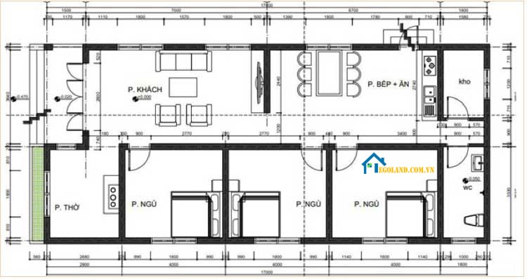 mẫu thiết kế nhà cấp 4 mái thái tôn