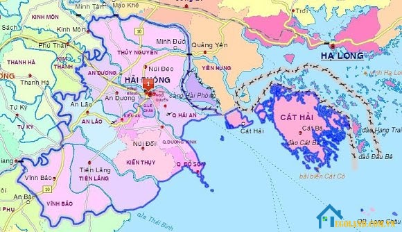 Bản đồ Hải Phòng về địa lý