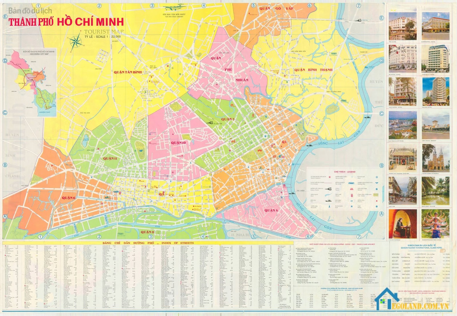 Bản đồ Hồ Chí Minh về du lịch