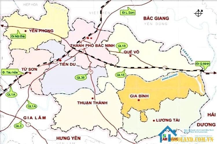 Bản đồ Bắc Ninh về du lịch