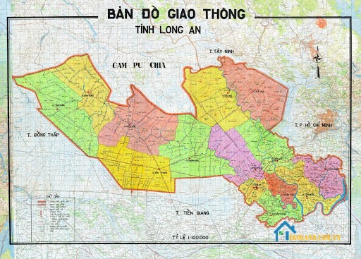 Bản đồ Long An về giao thông