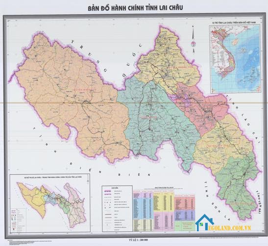 Bản đồ Lai Châu về hành chính