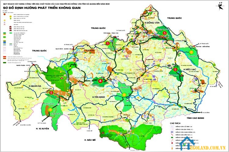 Bản đồ Hà Giang về quy hoạch và sử dụng đất