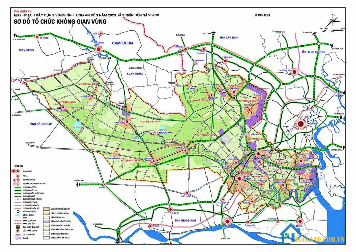 Bản đồ quy hoạch sử dụng đất tỉnh Long An 