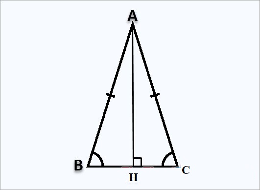 Công thức diện tích tam giác cân