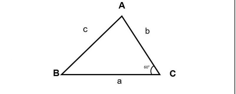 Công thức tính diện tích tam giác thường khi biết 1 góc nào đó 