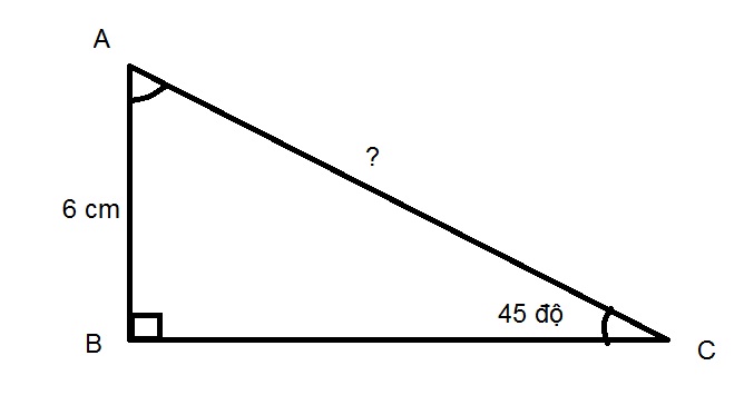 Ví dụ tính cạnh huyền của tam giác vuông