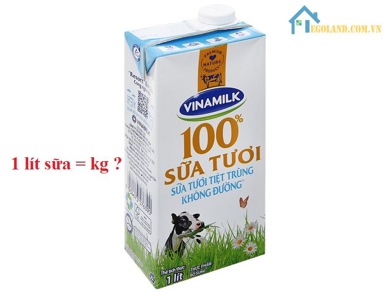 1 lít sữa bằng bao nhiêu kg?