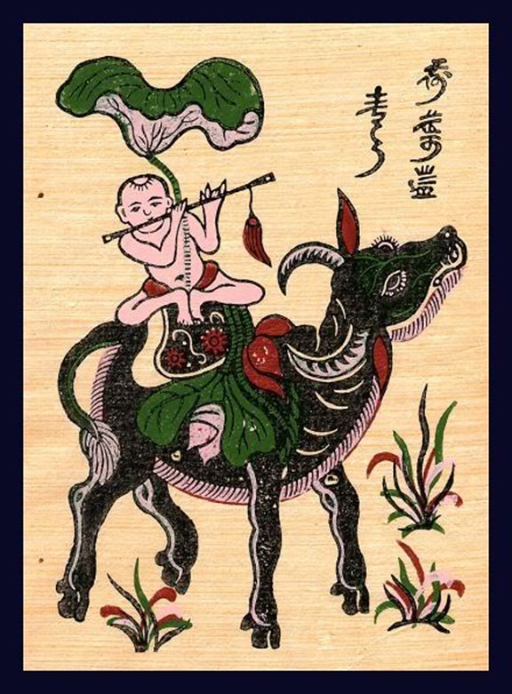 Tác phẩm “Chăn trâu thổi sáo” - Nghệ nhân Nguyễn Đăng Chế