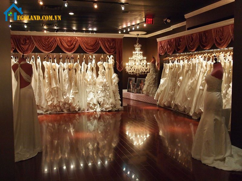 Mẫu showroom trưng bày váy cưới 